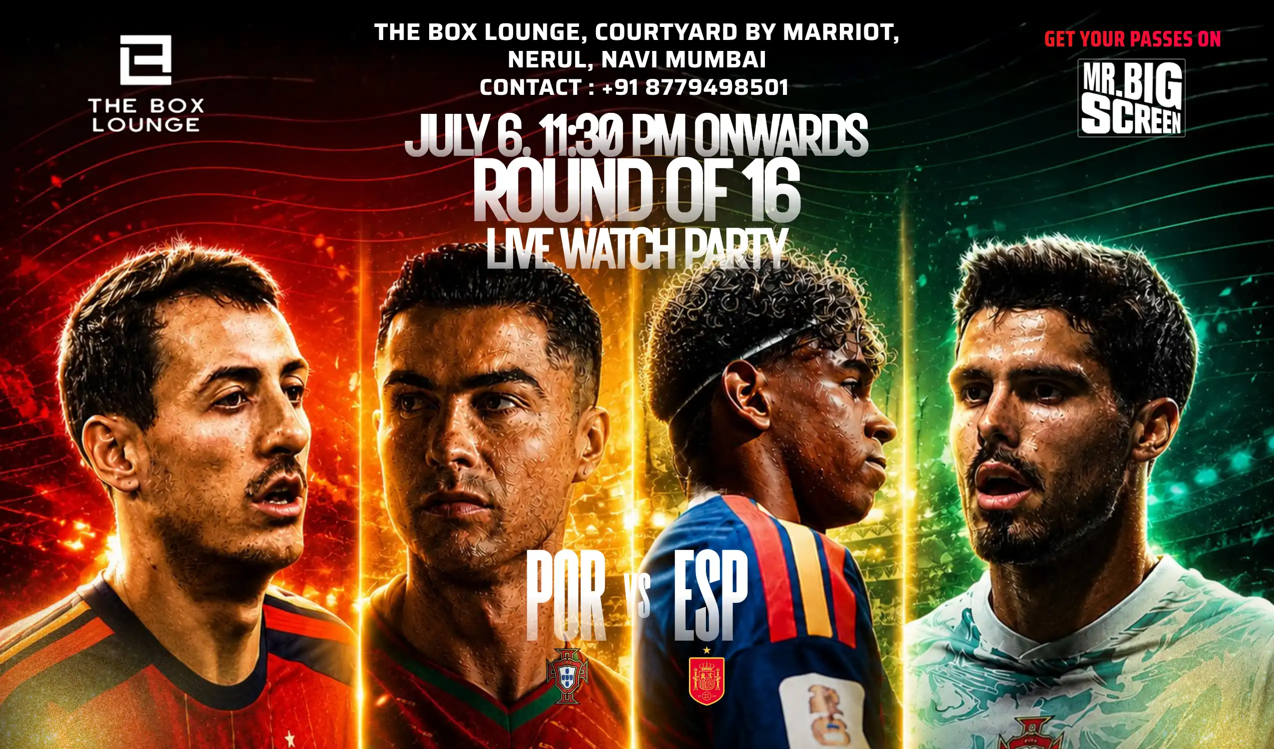 FIFA World Cup 2026-Live Screening-Portugal Vs Spain, The Box Lounge, Navi Mumbai